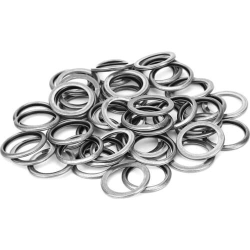 50pcs Engine Oil Drain Plug Crush Gaskets 803916010 Fits for Subaru BRZ / Forester / Impreza / Legacy / Outback Aluminium Alloy