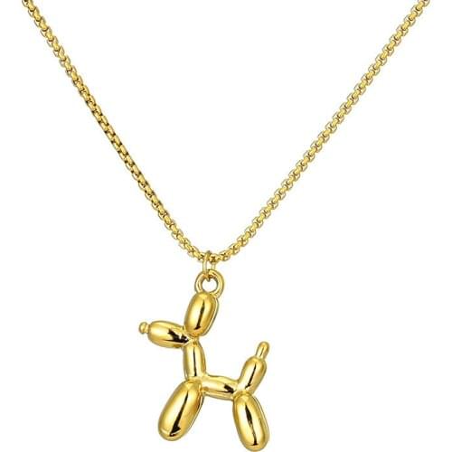 Simple Cool Cute Puppy Dog Necklace Clavicle Chain Light Luxury Non-Mainstream Design Sense Senior Mori Does Not Fade