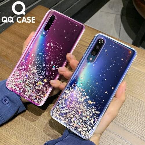 Luxury Bling Sequins Star Glitter Case For Xiaomi MI F1 8SE 8 Lite Explorer 9 9SE CC9E 10 Pro 5X 6X Mix2 2S 3 Max2 Clear Case