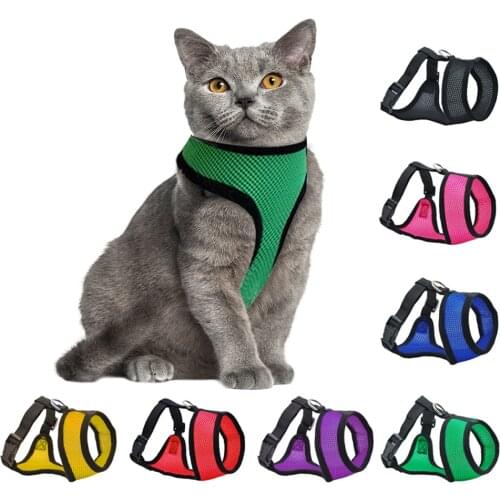 Dog Harness Vest Training for Chihuahua Puppy Soft Mesh Pet Harness for Dogs Cats Petshop Puppy Collar Cat Pet Dog Chest Strap