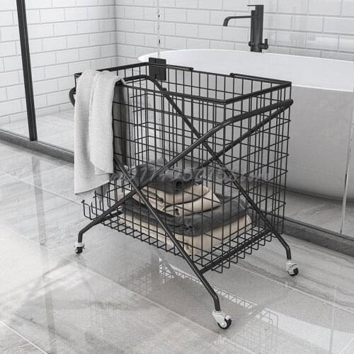 Nordic Wrought Iron Toy Clothes Storage Basket Bathroom Dirty Clothes Basket Washing Basket Laundry Dirty Clothes Basket