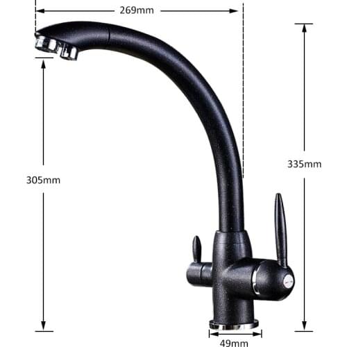 Vidric Kitchen Faucets Swivel Drinking Water 360 Rotation Water Purification Features Dual Handle Tri Flow Ways Kitchen Mixer