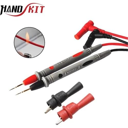 HANDSKIT 20A 1000V Probe Test Leads Pin For Digital Multimeter Needle Tip Multi Meter Tester Lead Probe Wire Pen Cable