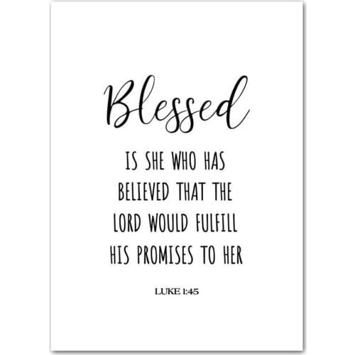 The Bible Prayer Psalms Canvas Painting Blessed Thankful Grateful God Wall Art Poster Bedroom Church Mural Pictures Home Decor