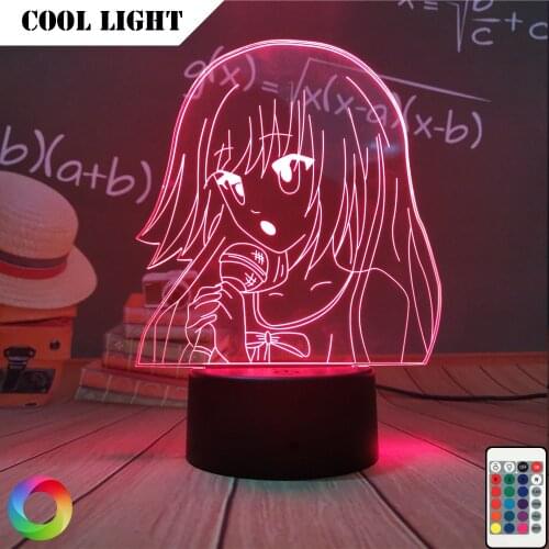 Yumeko Jabami From Kakegurui Compulsive Gambler Gift for Bedroom Decor Nightlight Cute Japanese Waifu Anime Lamp Led Night Light