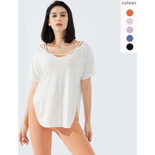 CHRLEISURE Oversized T-Shirt Women Running Yoga Short-Sleeved Fitness Top White Harajuku Summer Woman Top