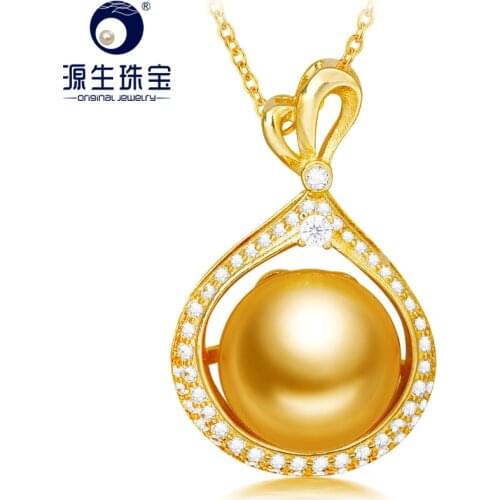 [YS] 925 Silver Pendant 11-12mm South Sea Pearl Pendant Necklace For Women