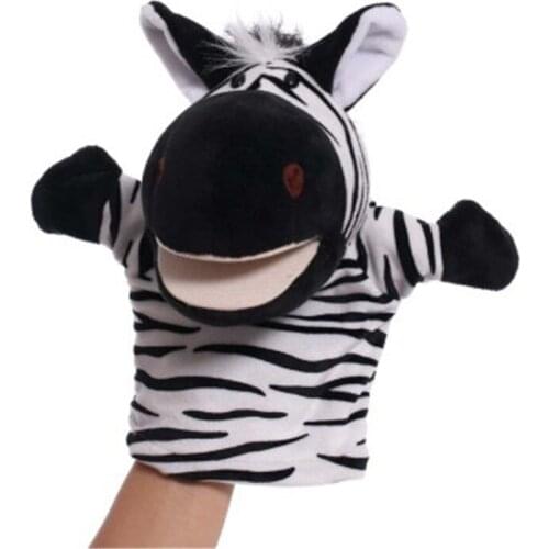 Animal Hand Puppet Hot Sale Cartoon Cute Tiger Bear Pig Zebra Parent-child Interaction Plush Toys For Kids Birthday Christmas