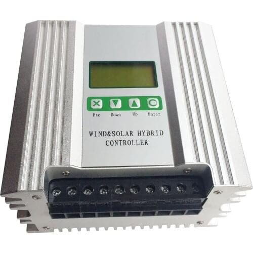 2000W Boost MPPT Wind Solar Hybrid Controller 24V Battery Regulator for 1000W Solar Panels & 1000W Wind Turbine Generator
