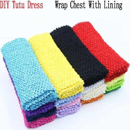 23x25cm 10inch Lined Crochet Elastic Wrapped Chest Kint fabric Tutu Roll for Girls Christmas Wedding Decoration DIY Accessories