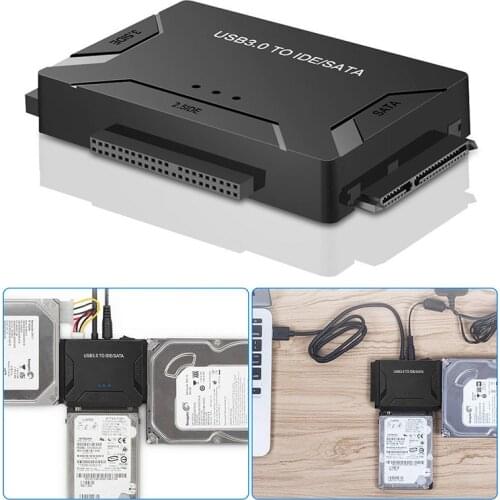 USB 3.0 to SATA IDE ATA Data Adapter 3 in 1 for PC Laptop 2.5" 3.5" HDD Hard Disk Driver With Power