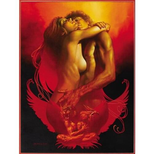 Free shipping europe sexy women man nude art canvas printings oil painting printed on canvas wall art decoration picture