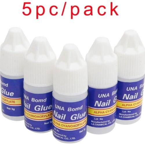 5pc/pack Nail Art Glue Fast-Dry Adhesive Acrylic Art False Tips 3D Decoration Nail Rhinestone Nail Glue False Tip Manicure Tools