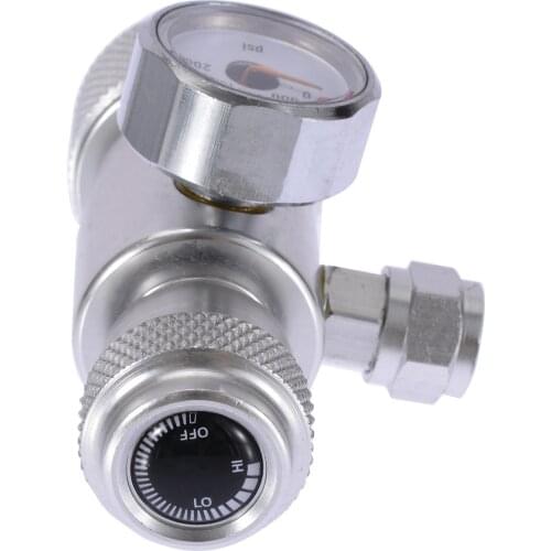 CO2 Aquarium Moss Plant Fish Single Pressure Gauge With Ring Washer Silver Aluminium Alloy Regulator Manometer Equipment