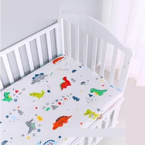 Baby Fitted Sheet For Newborns Cotton Soft Cartoons Crib Bed Sheet For Children Mattress Cover Protector Support Multiple Sizes