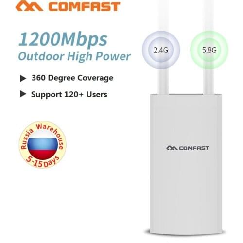 Comfast 1200 Mbs 802.11AC Dual-band outdoor Wireless AP router 2.4+5.8ghz WIFI Repeater Router Bridge wi fi access point ap