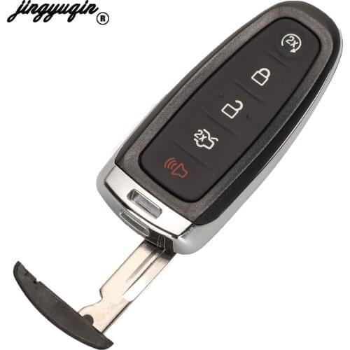 Jingyuqin 5 Buttons Lock Unlock Trunk Start Panic Remote Key Fob Case Shell For Ford Edge Explorer Escape Flex MKS MKT 2011-2015