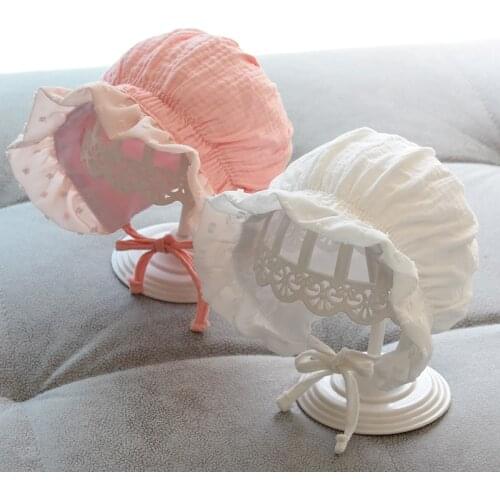 Lace Newborn Baby Hat Cute Cotton Kids Baby Girl Hat Cap Princess Infant Toddler Baby Bonnet Girls Summer Sun Hat Gifts