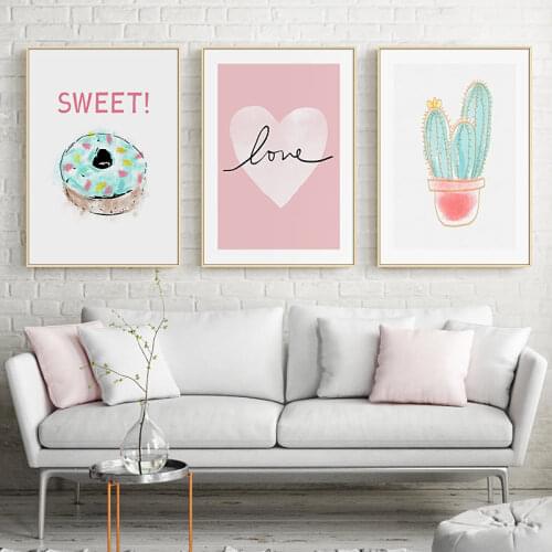 Cute Cartoon Fashion Picture Home Decor Nordic Canvas Painting Wall Art Letter Quote Posters and Prints for Modern Living Room