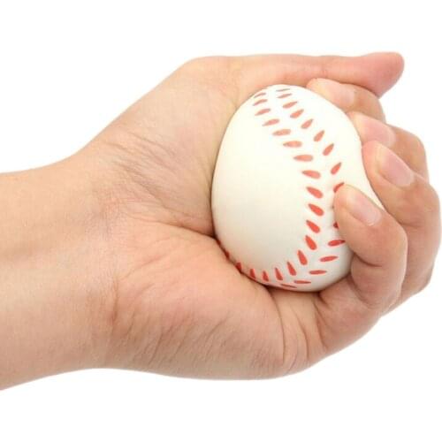 New Hot Hand Wrist Exercise Ball Baseball Shape Stress Relief Relaxation Squeeze Soft Foam Ball 6CM