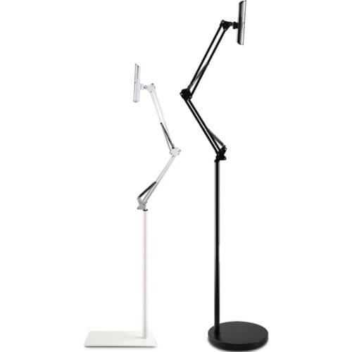 Tablet PC Floor Stand Lazy People Bed Smartphone Holder 360 Rotation Adjustable Bracket Metal