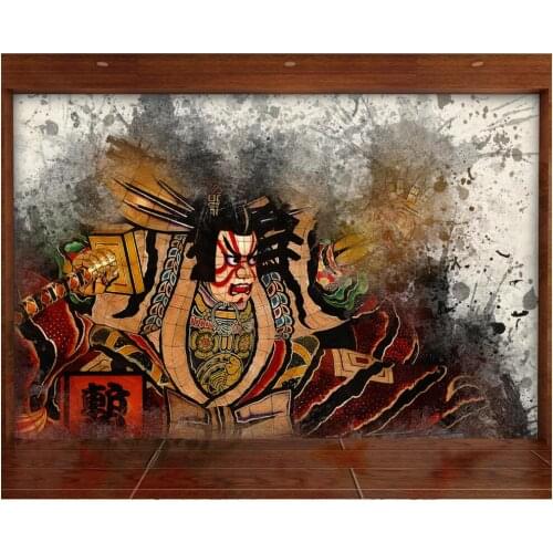 Custom mural on the wall 3d wallpaper Japanese style samurai ninja sumo watercolor home decor photo wallpaper for living room