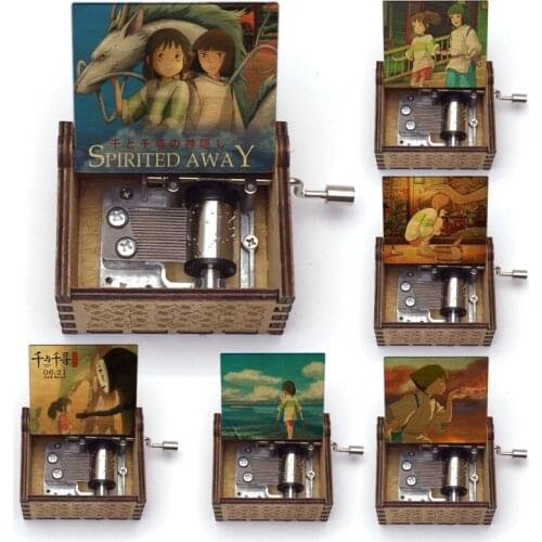 2020 newest Wood Music Box Spirited away always with me music theme Hand ed Music Box Musica Box For Kids friends Gift