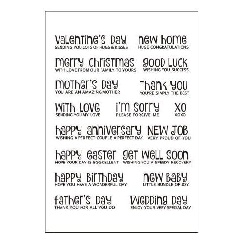 Common Phrases Transparent Silicone Clear Stamp For Scrapbooking DIY Craft Decoration Soft Stamp Kids Stationery