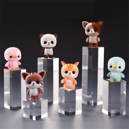 Clear Polished Acrylic Cube Acrylic Square Display Block Acrylic Jewelry Display Stand Ring Showcase Display Holder