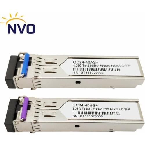 FreeShipping SFP 1.25G 1310/1550nm 40KM Single Fiber SFP Transceiver BIDI LC Connector 1.25G 40KM LC SM WDM Fiber Optic Module