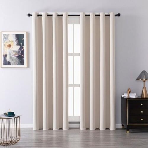 Mordern Curtains for Living Room Blackout Curtains Window Treatments Solid Color Soft Fabric Customize Curtain for Bedroom