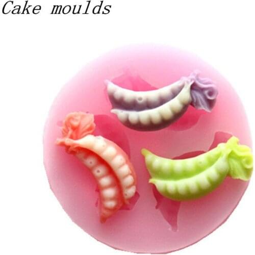 Wholesale Silicone mold Rs076 Mini Pea shape clay mold Fondant cake mold Decoration mold Free shipping