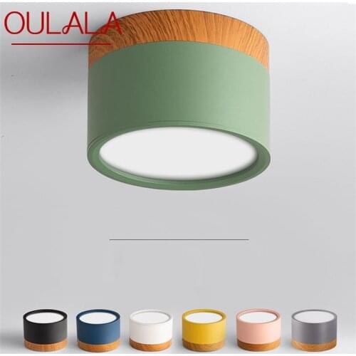 OULALA Modern LED Ceiling Light Aluminum Down Light Macaron Creative Decorative For Home Living Room Bedroom Balcony Corridor