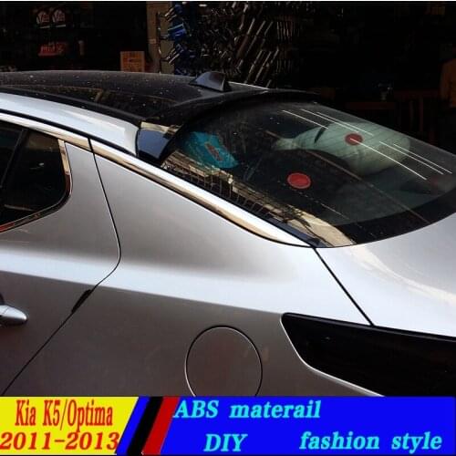 Use for Kia optima k5 roof spoiler 2011-2015optima K5 spoiler High Quality ABS Material Car Rear Wing Primer Color Rear Spoiler