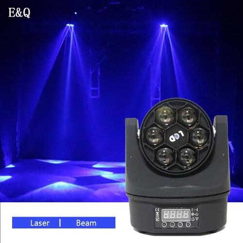 LED beam/laser zoom wash light 6X15W RGBW 4 in 1 new type six bee moving head effect light for party/bar/DJ/stage lighting
