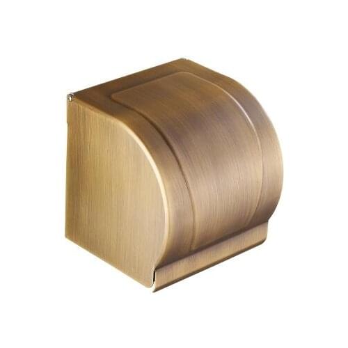 European antique style bathroom waterproof tissue box holder, 3 Types brass toilet paper roll holder paper towel rack vintage