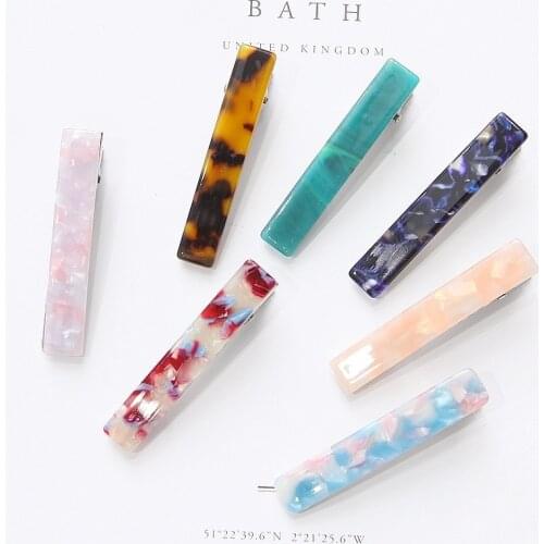 Japan and Korea Popular Contracted Temperament Duck Clip With Natural Texture Print Hairpin Ladys Hair Accessories