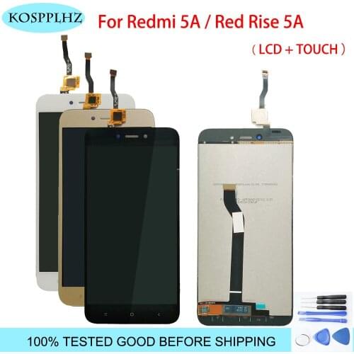 For xiaomi Redmi 5A LCD Display Touch Screen Test Good Digitizer Assembly Replacement for hongmi red rise 5A 5 a Global Version