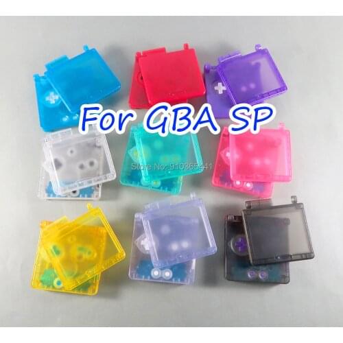 1set Limited Edition Transparent Housing Case Cover Replacement For GameBoy Advance SP Classic Clear Housing Shell for GBA SP