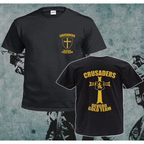 2019 Hot sale Fashion Inspired Tops US Crusaders Seal Team Six Gold Team Special Force Design T Shirt Tee shirt