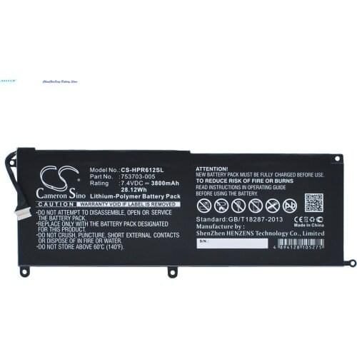 Cameron Sino 3800mAh Battery 753329-1C1, 753703-005, KK04XL for HP Pro x2 612 G1