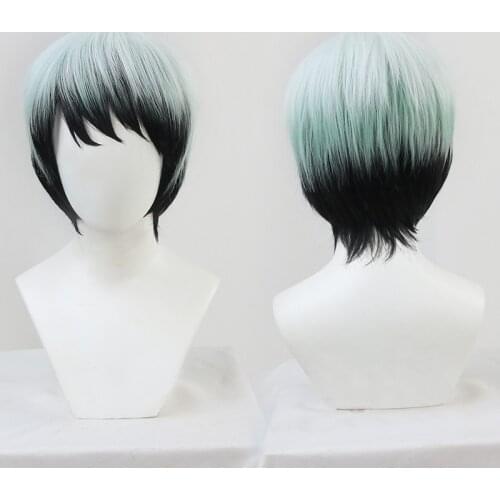 Demon Slayer Kimetsu No Yaiba Yushirou Cosplay Wig Short Halloween Anime Synthetic Hair Cos Wigs + Wig Cap