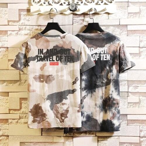 EL BARCO Summer Cotton Camouflage T Shirt Men Military Funny Print Hip Hop Male Tshirt High Quality Harajuku Streetwear Tee Tops