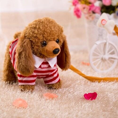 120 Songs 20 Styles Electronic Dog Pets Sound Robot Singing Walking Talking Dog Electronic Teddy Dog Toys For Girls Poodle