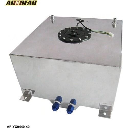 EPMAN 40L Aluminium Fuel Cell Tank Polished Fuel Level Sender AN-10 Outlets AF-YX9440-40