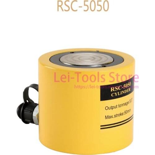 50 Ton Short Type Hydraulic Cylinder RSC-5050 Hydraulic Jack Stroke 50mm Need To Be Used with Hydraulic Pumps