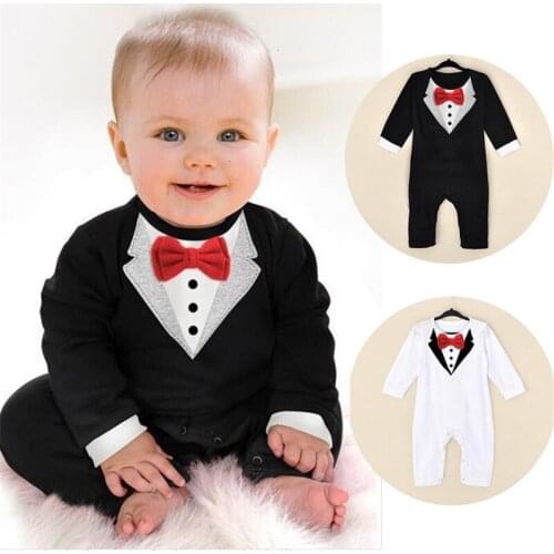 Toddler Baby Boy Rompers Spring Baby Clothing Sets Gentleman Roupas Infant Jumpsuits Baby Boy Clothes Newborn Baby Clothes