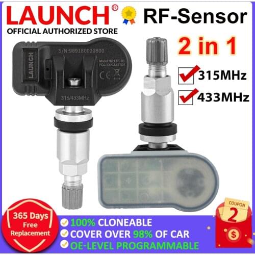 LAUNCH X431 2 in 1 RF-SENSOR 315MHz & 433MHz TPMS Sensor Tire Repair Tools Scanner Tire Pressure Sensors Tester Programming