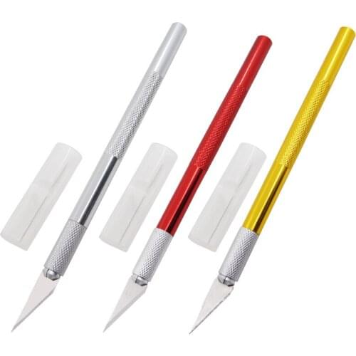 Metal Wood Carving Knife Blade Bushcraft Paper Cutter Knife Draw Art Craft Knife Tool Sculpture Engrave Graver Woodcarve Hobby