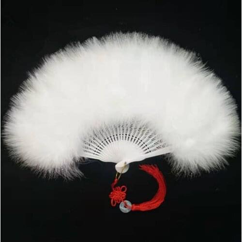 Feather folding fan / stage performance folding fan